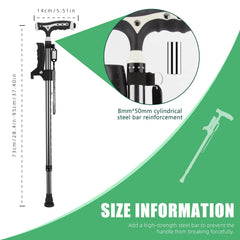 Heavy duty foldable walking cane in use