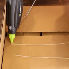 Full-size glue gun compatible with 7/16 inch high temperature sticks