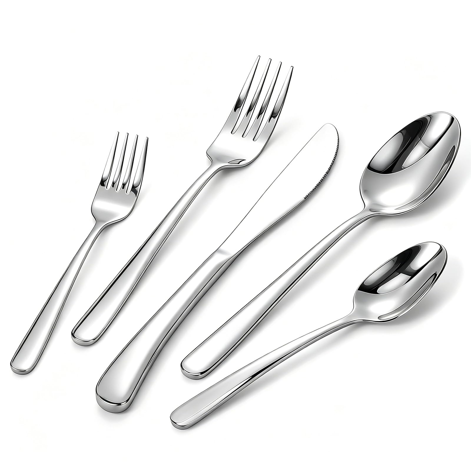 heavy duty stainless steel flatware set 20-piece for 4
