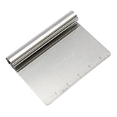 Heirloom bench knife dough scraper stainless steel with ergonomic handle