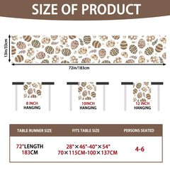 13x72 inch Easter Egg Table Runner pattern close up
