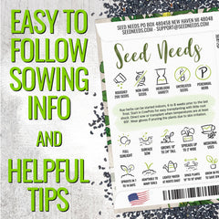 Aromatic rue seed packets deterring garden deer