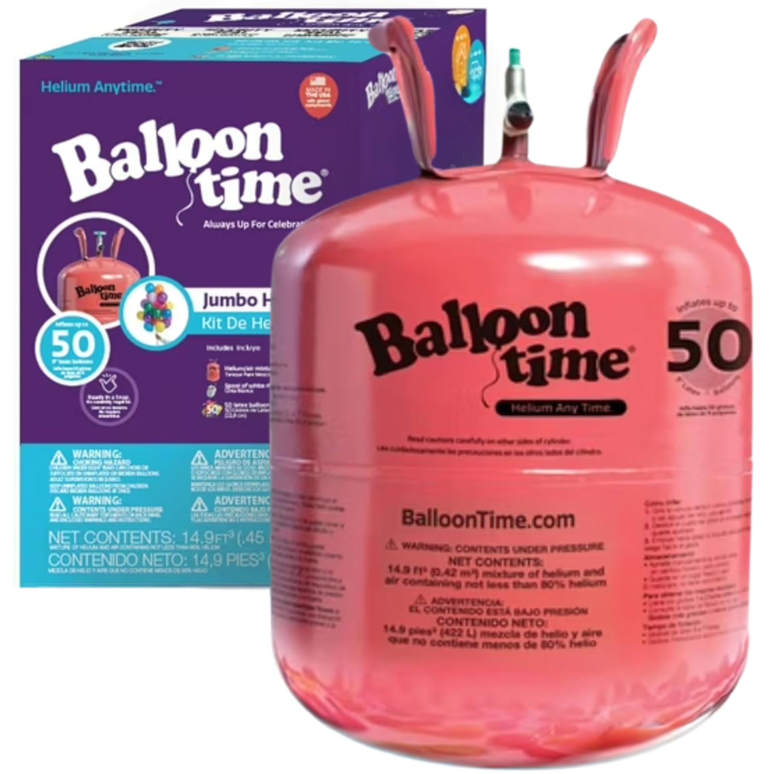 Large 14.9 cu ft helium tank for balloons