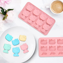 Pink Hello Kitty silicone mold for baking and sugarcraft