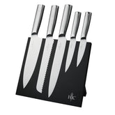 Hell's Kitchen stainless steel knife set 6 piece with magnetic storage board