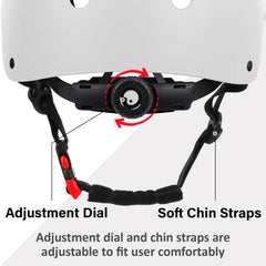 Medium youth helmet with dial adjustment