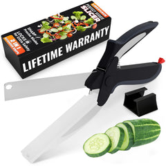 Helvetios Cutting Board Scissors product image showing 2 in 1 design
