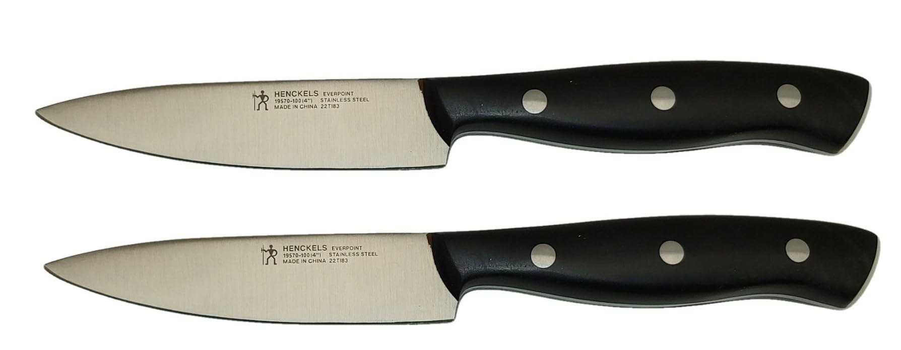 Henckels Everpoint Fine Edge 4 inch paring knives stainless steel single piece blade