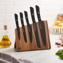 FSC-certified acacia wood board included with HENCKELS Noir set