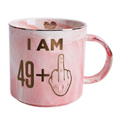 Hendson pink marble mug 11.5oz ceramic coffee cup