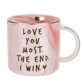 Hendson Pink Marble Mug 11.5oz front view