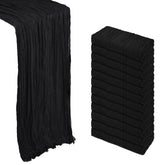 Heneger 12 pack black table runner 23x120 inch