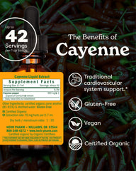 Herb Pharm Certified Organic Cayenne Extract Drops packaging