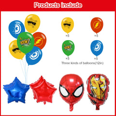 Hero foil balloons paired with star foil balloons
