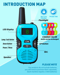 Hetyue kids walkie talkies long range 10-channel image