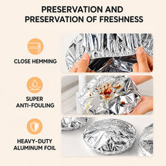 Food-safe non-toxic odorless aluminum foil covers Hewmaw