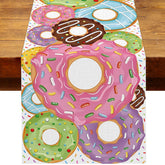 Heyfary Donut Party Table Runner 13 x 72 inches