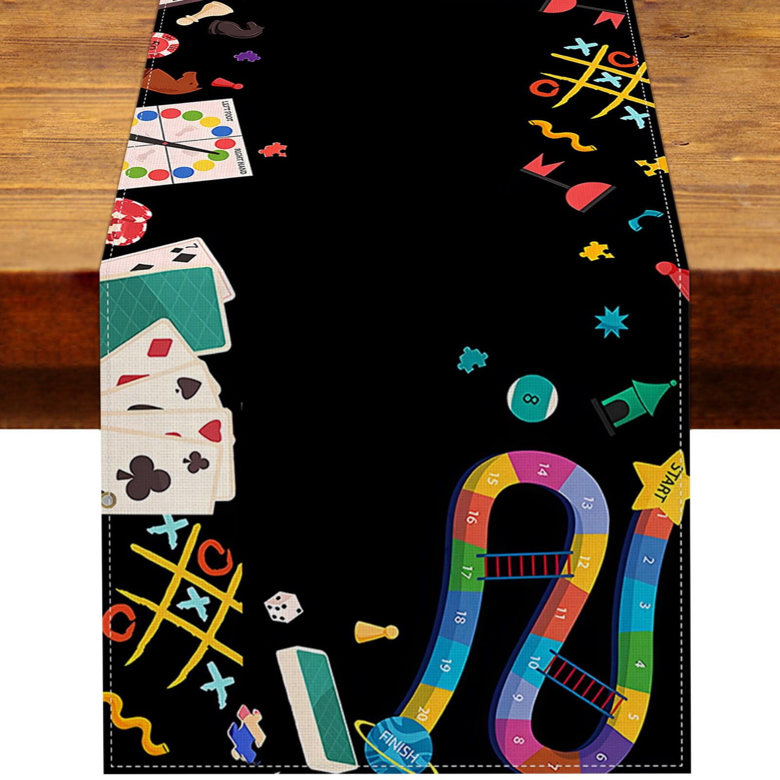 Heyfary game night table runner 13x72 inches seats 4–6