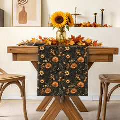Heyfary table runner polyester linen-like durable fabric
