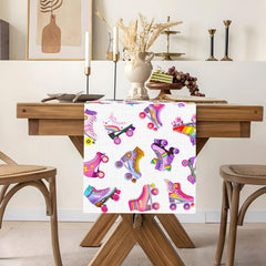Heyfary roller skate table runner 13 x 72 inches size