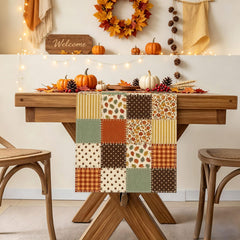 Heyfary tartan plaid table runner for Thanksgiving decor