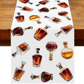Heyfary whiskey bottle table runner on dining table
