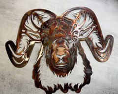 Copper bronzed plated big horn sheep head wall art from HG Artworks 12x15