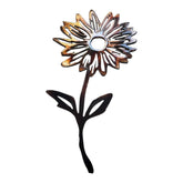 HG Artworks Daisy metal wall art accent 12x6 copper bronzed finish with hanging holes