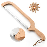 HGTC bread knife with 360 degree rotatable blade close up