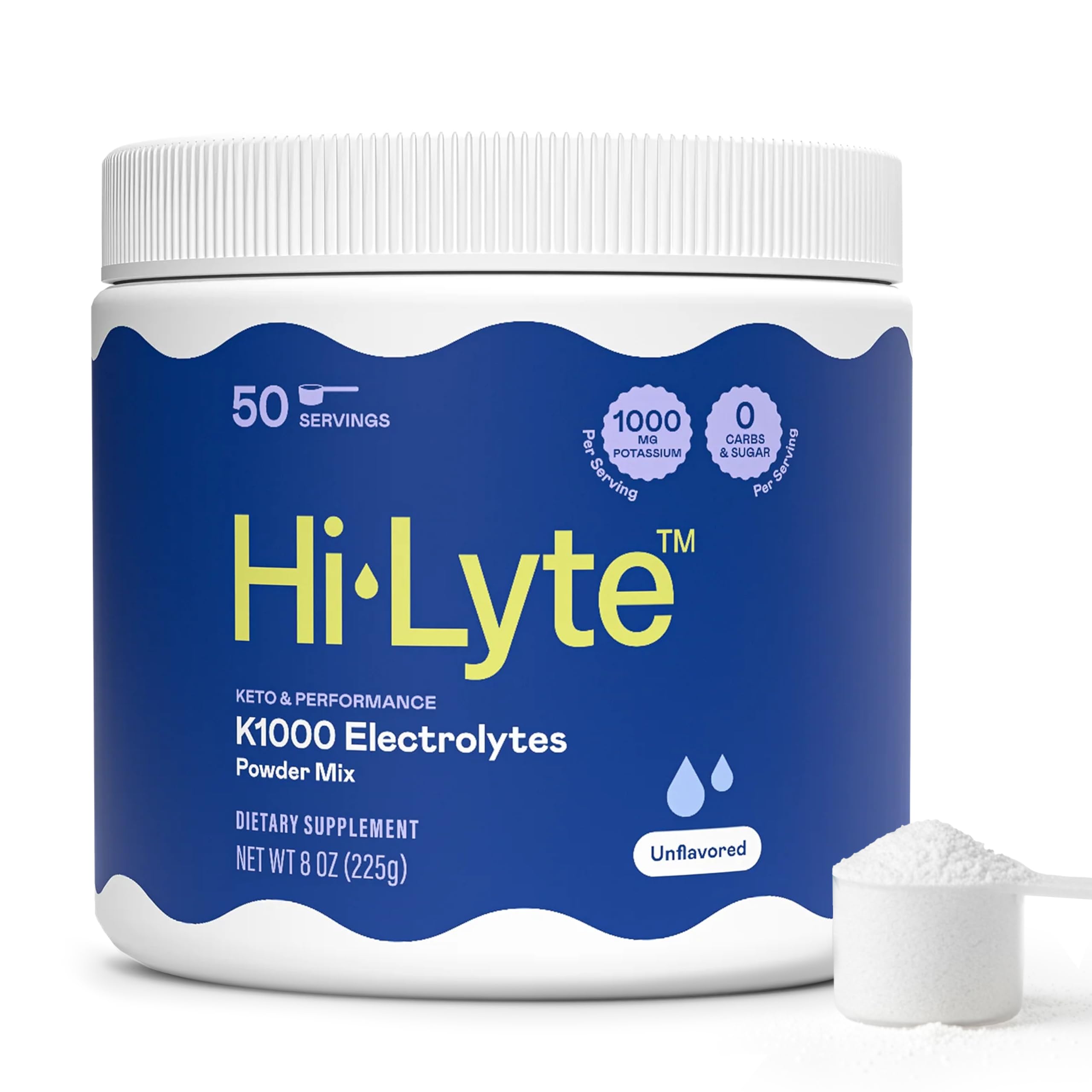 Hi-Lyte K1000 Electrolytes Powder Mix unflavored packaging