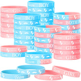 Hicarer gender reveal bracelets 60 pieces blue and pink