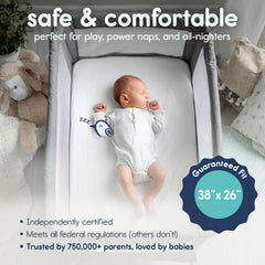 Close up of 38x26x1-25 playard pad edge support