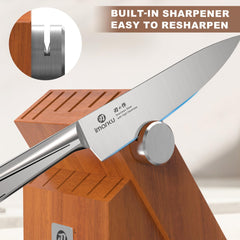 high-carbon stainless steel blades 10-15 degree edge