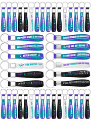 Highergo 60 piece suicide prevention silicone keychains set six designs