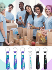Non-toxic durable silicone keychains resist fading and tearing
