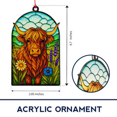 HighlandCow ornament with meaningful story card included