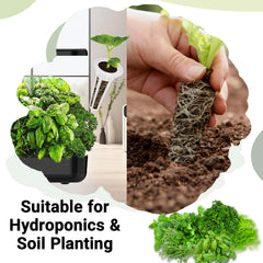 Grow domes and pod labels for hydroponic gardening kit