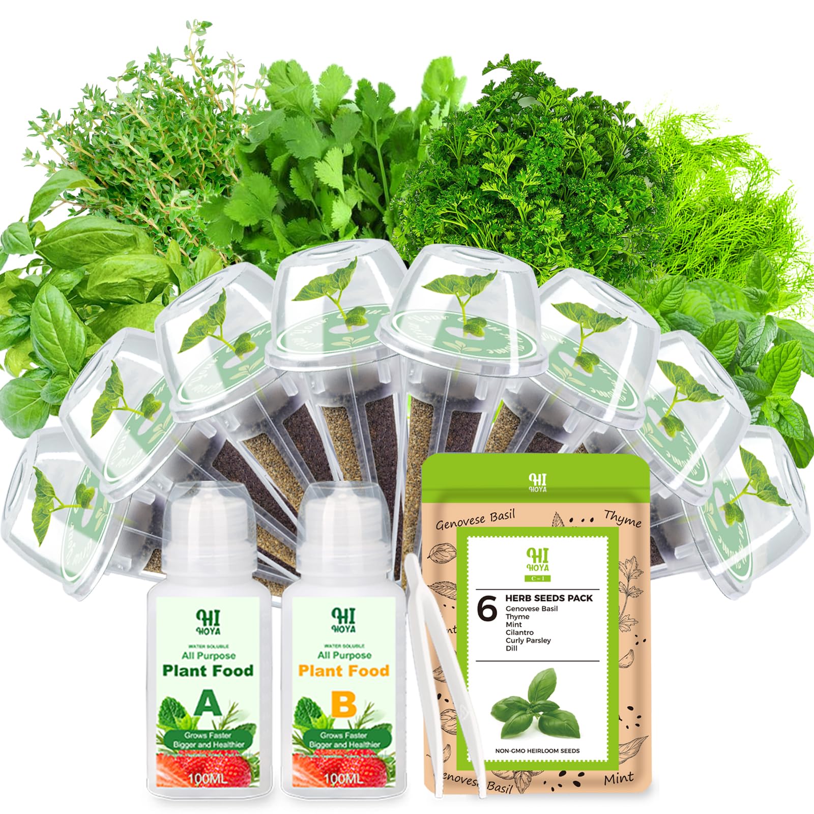 HiHOYA herb seed pods compatible with all hydroponics systems