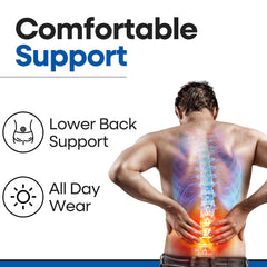 Hip brace worn on left leg for support