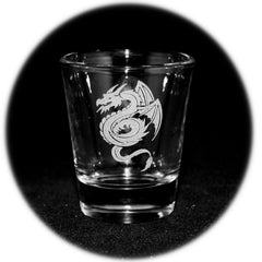Hip Flask Plus shot glass Flying Dragon 2oz image 3