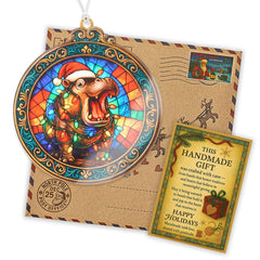 Hippo Ornament display for animal gifts Christmas decor