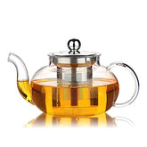 Hiware glass teapot with stainless steel infuser and lid