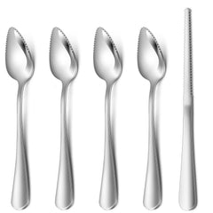Hiware grapefruit spoons and knife 4piece stainless steel set