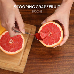 Hiware grapefruit spoons smooth edge design