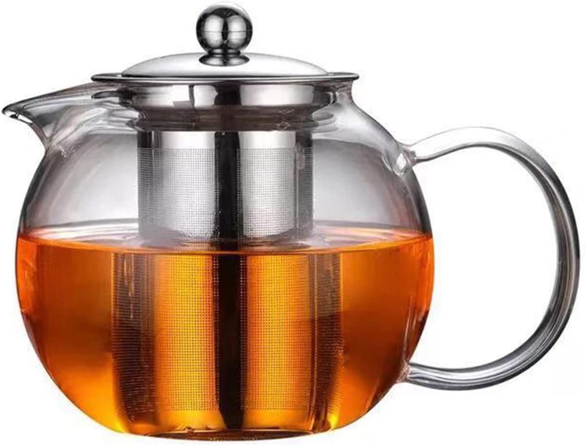 HKKAIS Glass Teapot with Removable Infuser for loose leaf tea