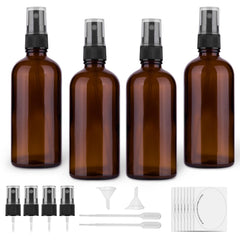 hmaimas amber glass spray bottle 4oz set of 4 brown