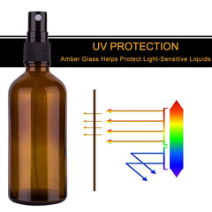 brown amber glass spray bottle 4oz for essential oils