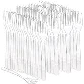 HningBuyox 800 pieces tasting mini forks 3.7 inch clear plastic forks