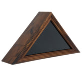 Hobby Lobby Vintage Walnut Flag Display Case triangle glass front 3x5 flag size