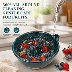 Berry bowl with built in drainage holes for quick drying